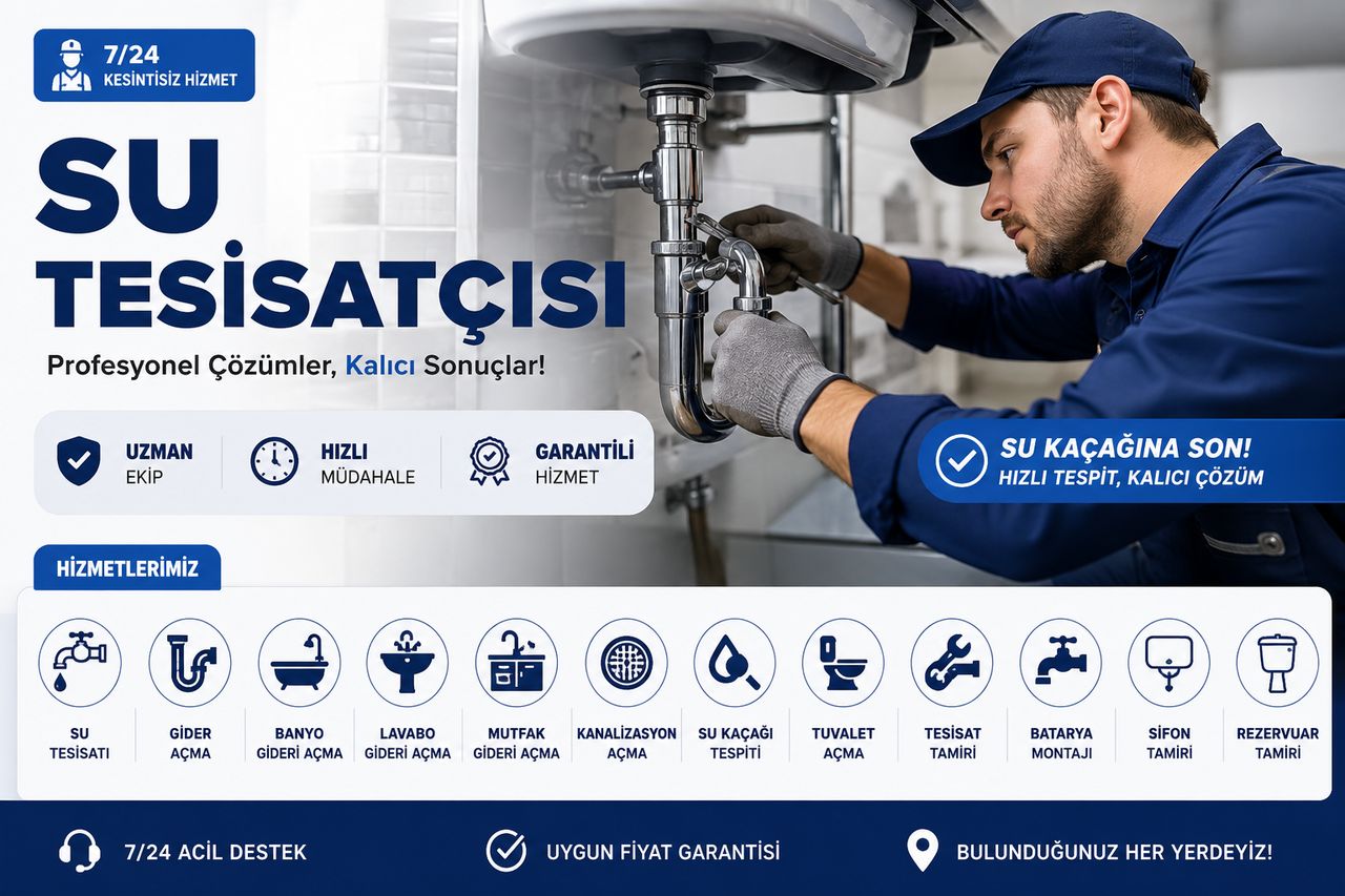 Palmiye tesisatçı hizmetleri: 7/24 su tesisatı, gider açma, kaçak tespiti ve armatür montajı